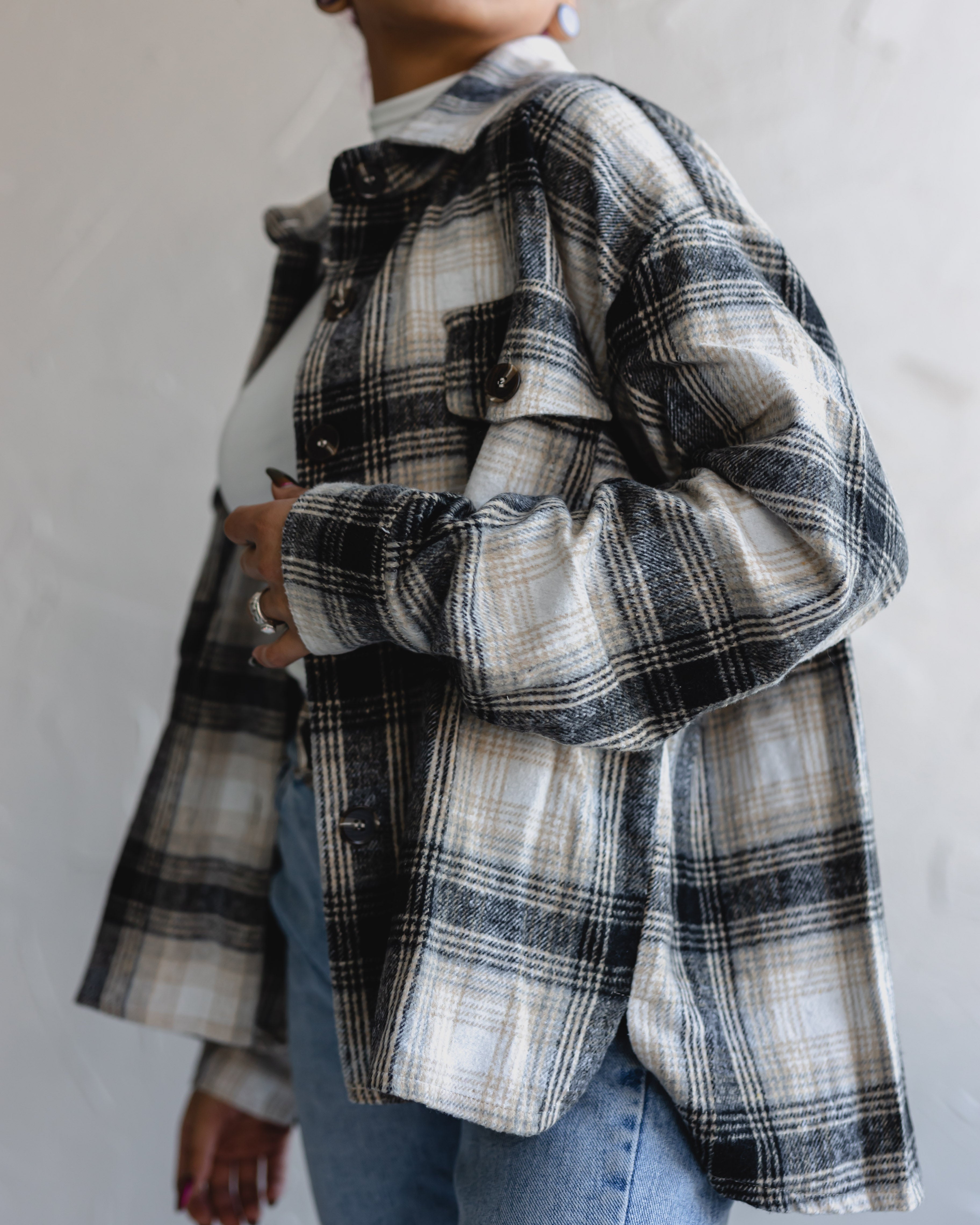 FLANNEL OVERSIZED SHIRT TOP | 88 OAK