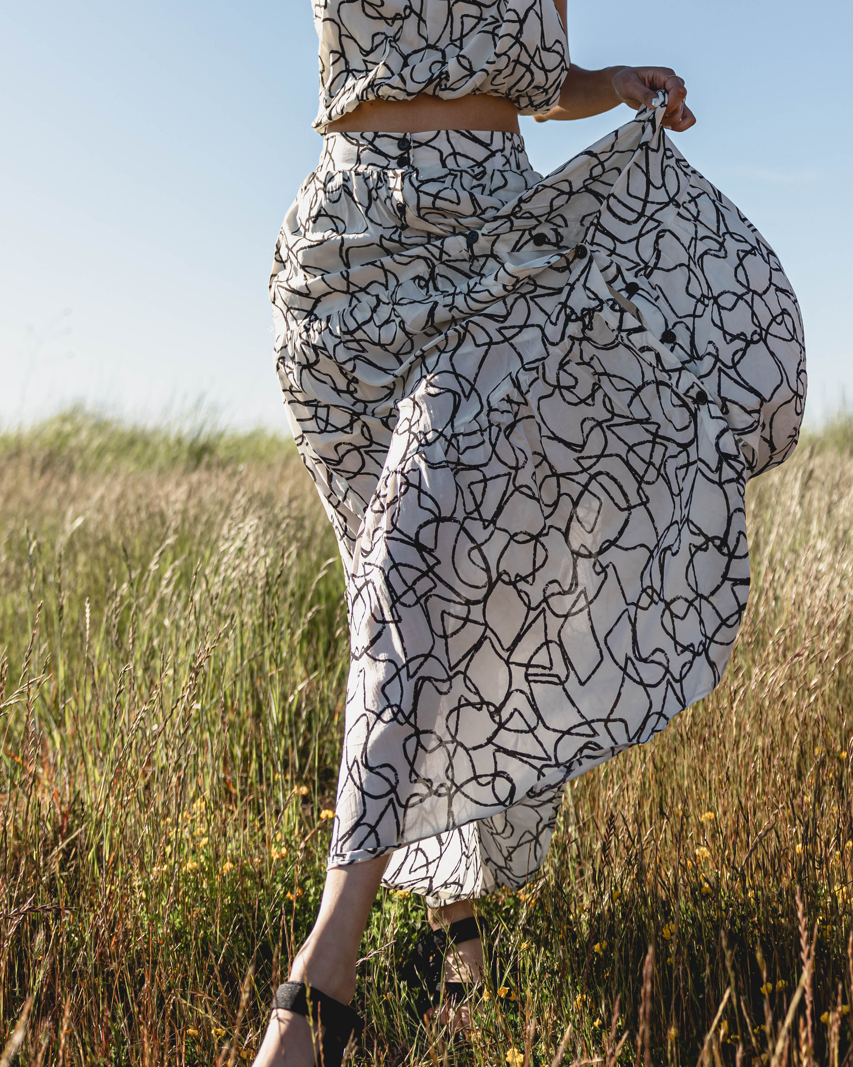 high-waist velours skirt -made in Japan - | aéré
